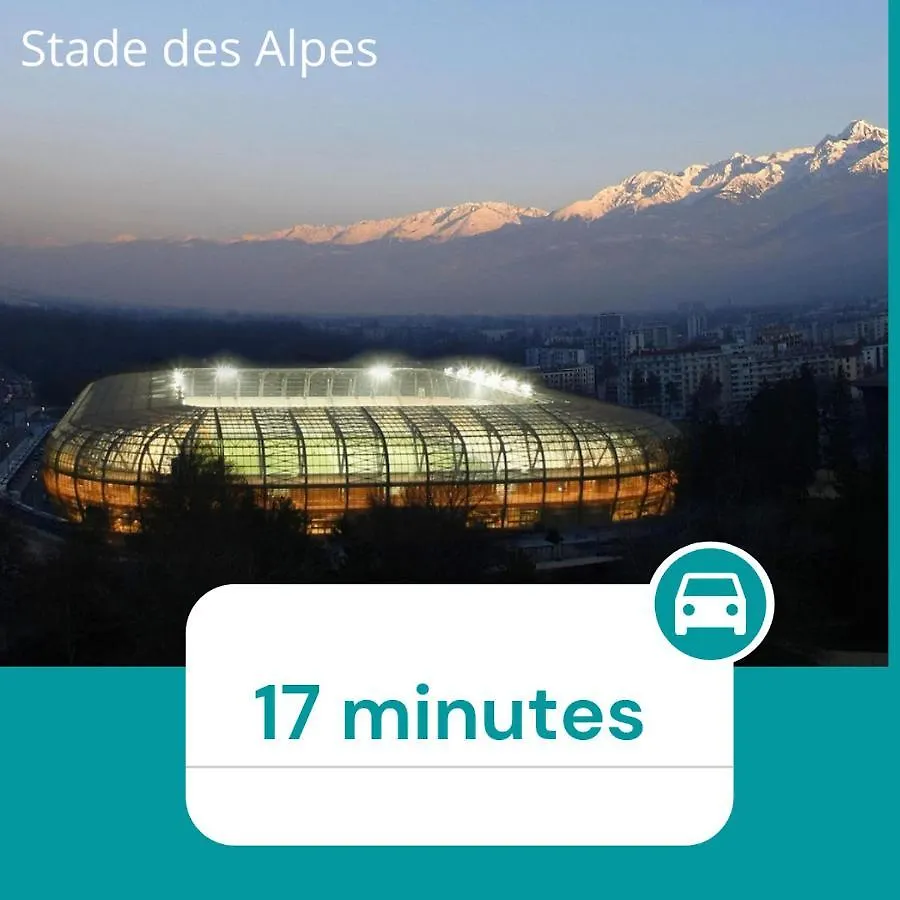 Home Ganusha Cosy 3 Chambres Parking Gratuit Balcon Grenoble 0*,  France